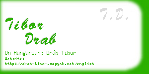 tibor drab business card